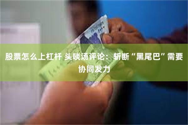 股票怎么上杠杆 头啖汤评论:斩断“黑尾巴”需要协同发力