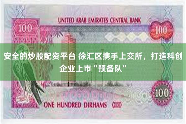 安全的炒股配资平台 徐汇区携手上交所,打造科创企业上市“预备队”